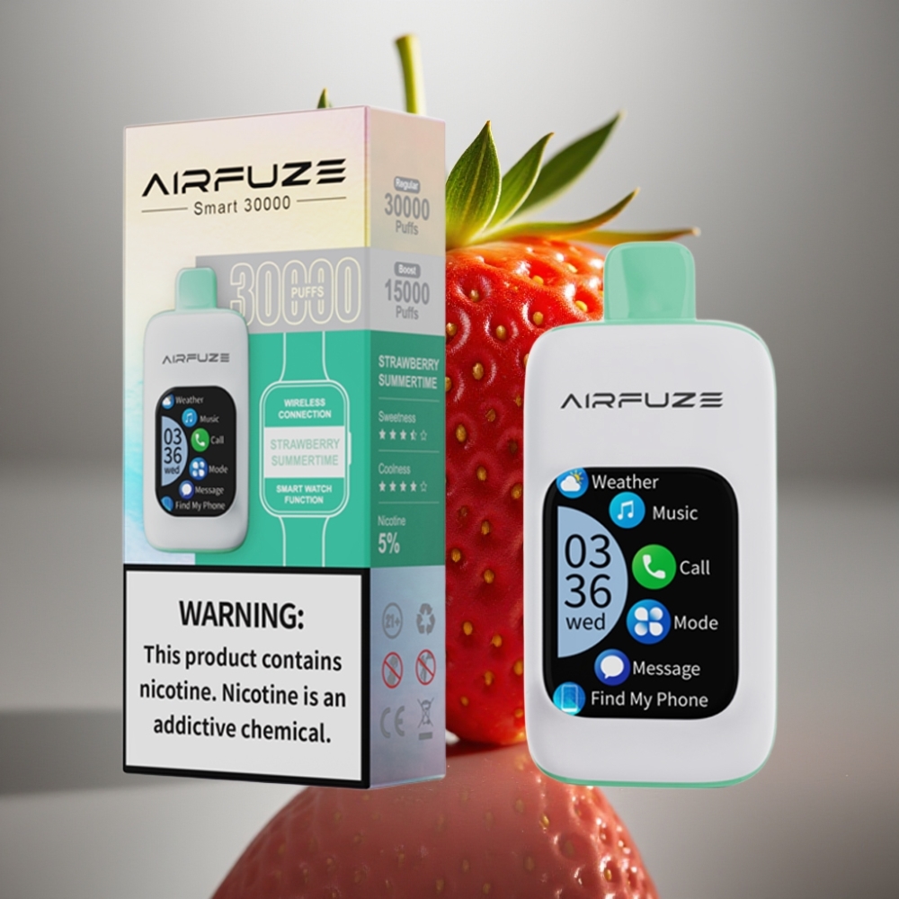 AirFuze Smart 30000 Puffs 5 Strawberry Summertime Disposable Vape 900mAh Type-C