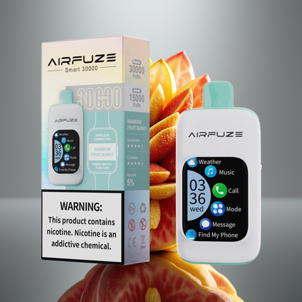 AirFuze Smart 30000 Puffs Rainbow Fruit Burst 5 900mAh Type-C Touch Screen