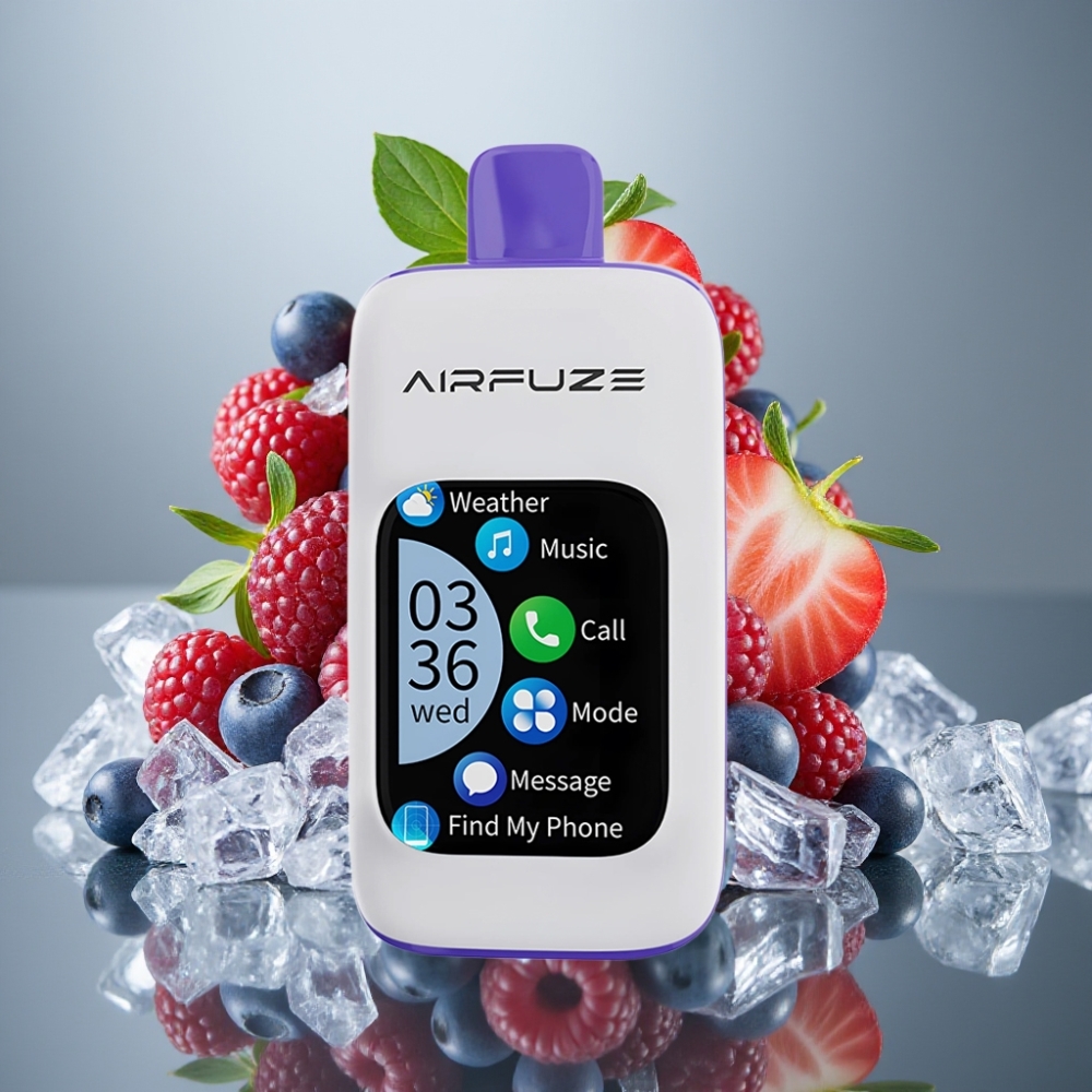 AirFuze Smart Pro 40000 Puffs 20ML 900mAh Bluetooth Blue Razz Ice