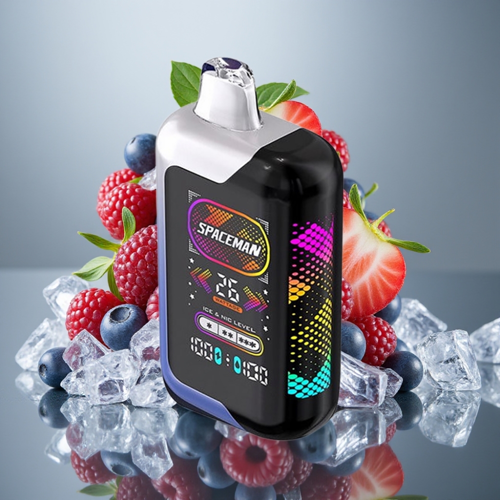 SMOK Spaceman SP40000 40K Puffs Zero Nic 20ml Blue Razz Ice Rechargeable LED Screen