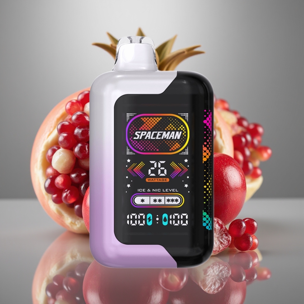 SMOK Spaceman SP40000 Zero 0 Nic 20ml Cherry Pomegranate 40K Puffs Rechargeable LED Screen Dual Mesh 4 Power 4 Ice