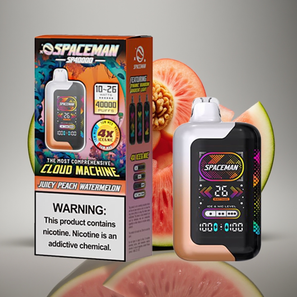 SMOK Spaceman SP40000 Zero Nic 20ml Juicy Peach Watermelon Disposable